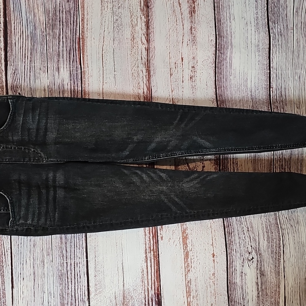 LEVI'S BLACK PREMIUM DENIM SKINNY ANKLE BIB OVERALLS - Picture 3 of 15